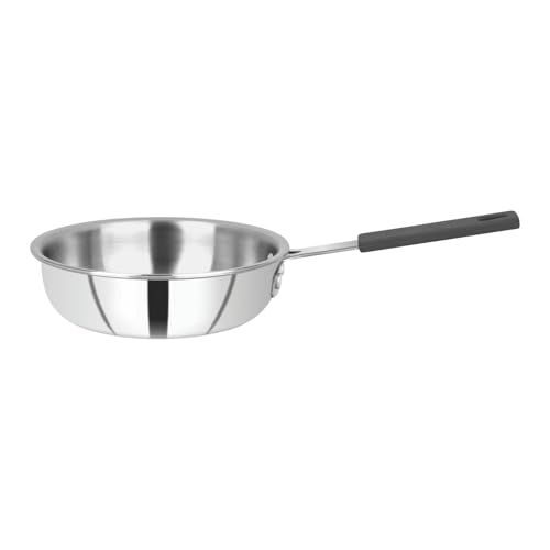 Image of Triply Stainless Steel Mini Fry Pan 14cm with 10 Year Warranty | Tadka Pan for Kitchen, Small Frying Pan, Vaghar & Chhonk Pan, Induction & Gas Stove Compatible