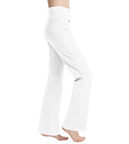 Image of nuveti Women's Bootcut Yoga Pants Tummy Control Workout Non See-Through Bootleg Yoga Pants
