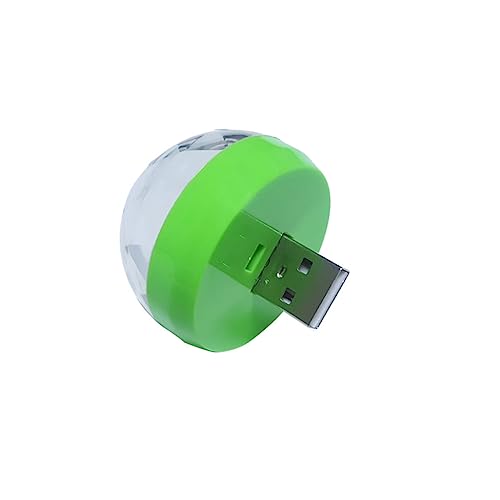 COHEALI USB Mini Disco Lights Portable LED Stage Ball with Sound Activation for Christmas Home Parties and Bars USB Powered Karaoke Lights Green