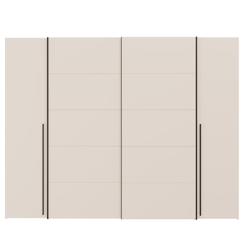 AVANTI TRENDSTORE Fahda - Armadio con ante battenti e scorrevoli, all'interno con appendiabiti e ripiani, disponibile in diversi colori. DimensioniLAP 270,3x210x61,2 cm (bianco)