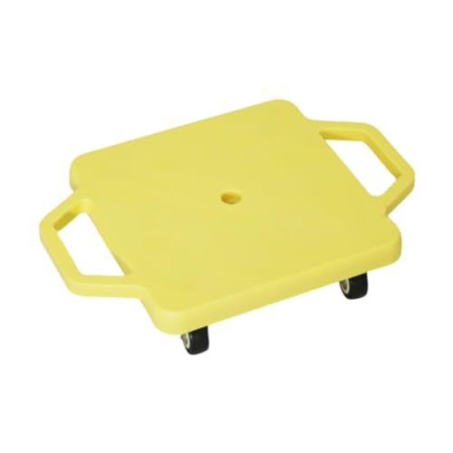 Vaveren Scooter Board with Handles for Kids Coordination Training with Casters Sports Scooter for Park Playground Homeschool Children, Yellow