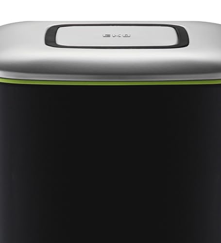 Image of Obsessions Stainless Steel Step Dustbin with Deodorizer Compartment, 12 Litres, Black