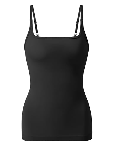 Image of EUYZOU Women's Tummy Control Shapewear Tank Tops Seamless Square Neck Compression Tops Slimming Body Shaper Camisole