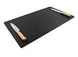 Thirteen Chefs 30x18 Extra Large Cutting Board for Fish, Meat, BBQ - 1/2 Inch Thick Black Plastic, Commercial Grade HDPP Poly with NSF Stamp, 10 pounds