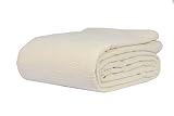 Linteum Textile Hospital Thermal SNAGLESS Spread Blanket, 100% Cotton (74x100 in, Cream)