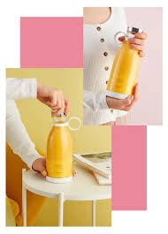 Image of Portable Electric Juicer Blender Bottle 350ml USB Rechargeable Mini Fruit Blender Smoothie Maker with Stainless Steel Blades for Travel, Gym & Kitchen | ALI SHIPPING