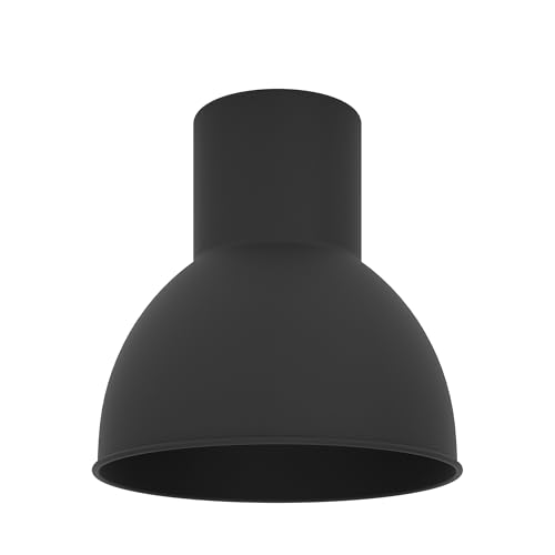 EGLO Lampenschirm Capoliveri-E, Leuchtenschirm Wohnzimmer, Schirm für Hängelampe, Tischleuchte oder Wandleuchte, Metall in Schwarz, ⌀ 17,5 cm