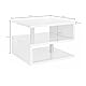 Dmora - Couchtisch Gianni, Wohnzimmer-Couchtisch, niedriges Aufbewahrungselement, Couchtisch, 55x55x41 cm, Anthrazit