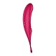 Satisfyer ’Twirling Pro’, 20 cm, Druckwellen- und Auflegevibrator, beidseitig verwendbar, Druckwellen und zirkulierende Vibration, Farbe:Rot