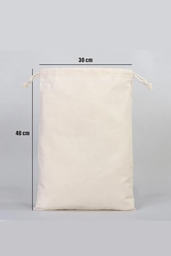 stonehill Büzgülü Ham Bez Ayakkabı Torbası 30x40 cm. 2 Adet (Baskısız)