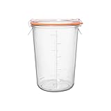 PYVYLO Glass Sourdough Starter Jar,27oz Wide Mouth Jars for Sourdough Starter,Airtight Food Storage Containers with Glass Lid for Bread Baking Supplies