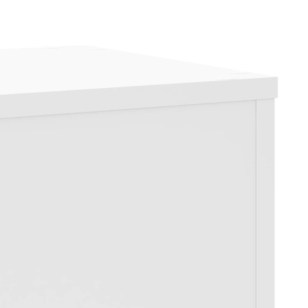 Set di 2 supporti per piante, bianco, 30 x 30 x 70 cm, in legno | Piastra superiore stabile, corpo cavo riempibile con sabbia, supporto da parete incluso, resistente all'umidità