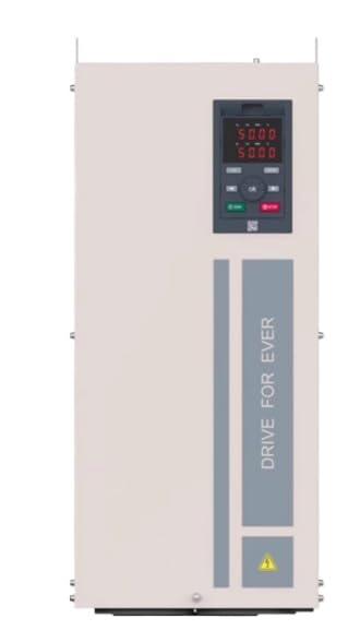 Front view of the ZHRCLY VEICHI AC310-T3-030G/037P Frequency Converter, showing the control panel with digital display and buttons.