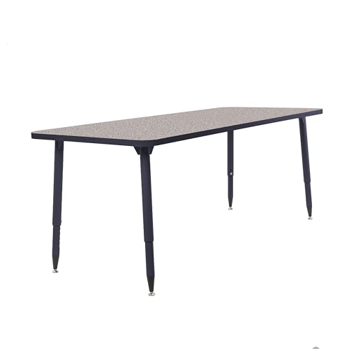 Image of Adapte Commercial Classroom Activity Table - 30 inch x 72 inch Rectangle, ADA Compliant Tapered Legs with Glides & Casters, Adjustable Height 22-34 inch Wheelchair Accessible, School & Office Furniture