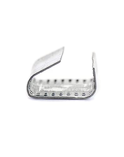 qwork strapping open seal 200 pcs banding clip snap-on gripper strap clip for 1234 width strap