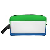 Neceser de viaje con estampado de bandera de Sierra Leona, bolsa de maquillaje, bolsa de cosméticos, bolsa de almacenamiento colgante para mujeres y hombres, gimnasio diario