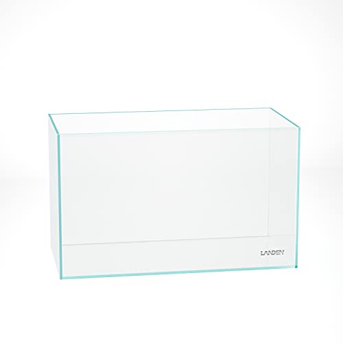 Image of LANDEN 60P 16 Gallon Rimless Low Iron Aquarium Tank, 23.6 inch W x 11.8 inch D x 14.2 inch H (60cm x 30cm x 36cm) 6mm Thickness with Nano Foam Leveling Mat