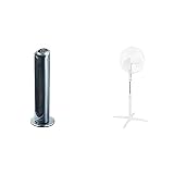 Bionaire - BT19 - colonne ventilateur - modèle à oscillation avec télécommande et minuterie - hauteur 74 cm - argent/noir & Tristar Ventilateur sur Pied VE-5893 - Oscillant - 3 Vitesses