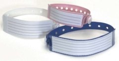 Medline Insert-Style Vinyl ID Band, Adult, 12 in., Blue, Box of 250
