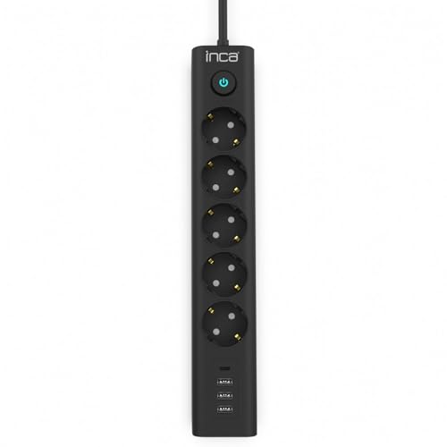 Prise de courant à 5 ports USB Type-C Inca idéale pour le télétravail et le salon