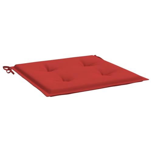 Coussins de chaise de jardin pour terrasse et balcon rouge lot de 4 - 5