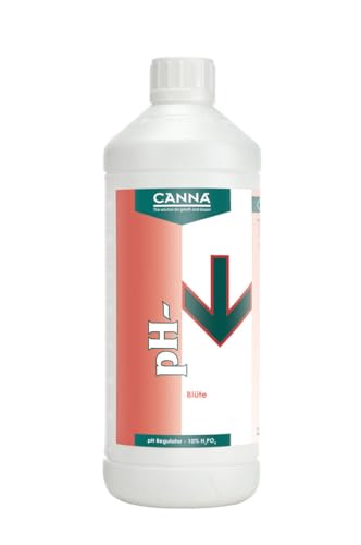 Canna pH- Blüte 10 % 1 L - pH-Regulator für die Blütephase - Zur Senkung des pH-Werts im Gießwasser – Für Hydrokultur, Indoor Grow & Garten - Hohe Konzentration, präzise Dosierung, einfache Anwendung