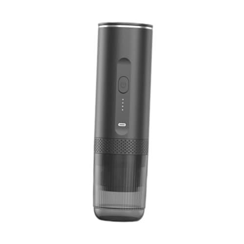 Fenteer Máquina de Espresso Portátil Eléctrica Mini Cafetera Recargable con Batería Potente Y Apagado Automático Adecuada para Oficina Camping Viaje Pesca Coc, Negro, Individual