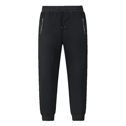 Pulcykp Winter Warm Fleece Cotton Pants Loose Cargo Pants Casual Sports Pants
