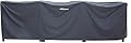 Woodhaven 12 Foot Waterproof Full Cover - Covers 3/4 Cord Outdoor Firewood Rack - Reinforced Vinyl with Front Opening Straps - Keeps Logs Dry (Black)