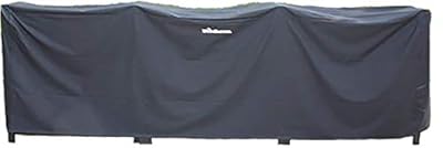 Woodhaven 12 Foot Waterproof Full Cover - Covers 3/4 Cord Outdoor Firewood Rack - Reinforced Vinyl with Front Opening Straps - Keeps Logs Dry (Black)