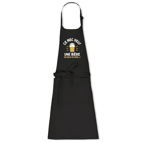 Tablier cuisine homme 100% coton bio fabriqué en France