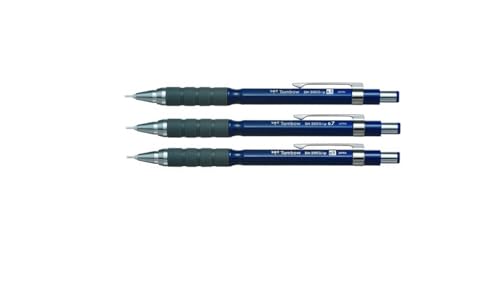 Image of Tombow Sh-300 Grip Mechanical Pencil|Tip size 0.5mm, 0.7mm and 0.9mm|Ideal for Students,Adults, Home, School, Office, Stationery Use|Writing, Sketching, Drawing,Mandala Art|Dark Blue Set of 3 Pencils
