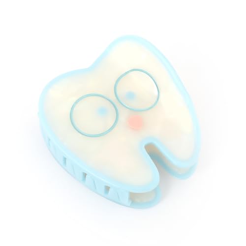 Novelty Acetate Tooth Hair Claw Clip, Cute Heart-Shaped Design