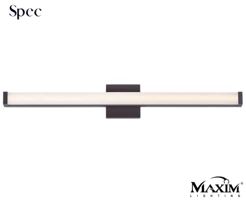 Image of Maxim Lighting Spec Bath Vanity Light | Bronze Aluminum Finish | Contemporary Indoor Light Fixture | Ideal for Bathrooms & Powder Rooms | Dimmable | Home Decor Light Fixture | 52006BZ