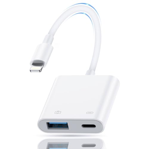 Amazon.co.jp: GAEF iPhone usb 変換アダプタ 2-in-1 MFi認証品