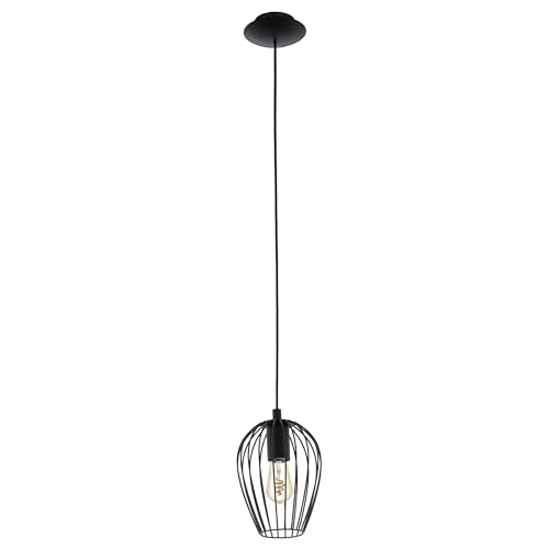 Suspension Eglo Newtown pour remplacer un éclairage terne par un lustre rétro noir