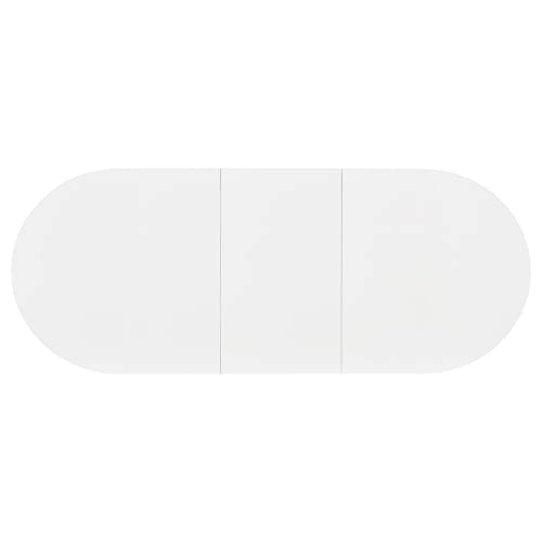 Coaster Home Furnishings Heather Oval Dining Table With Hairpin Legs Matte White And Chrome #TOP6