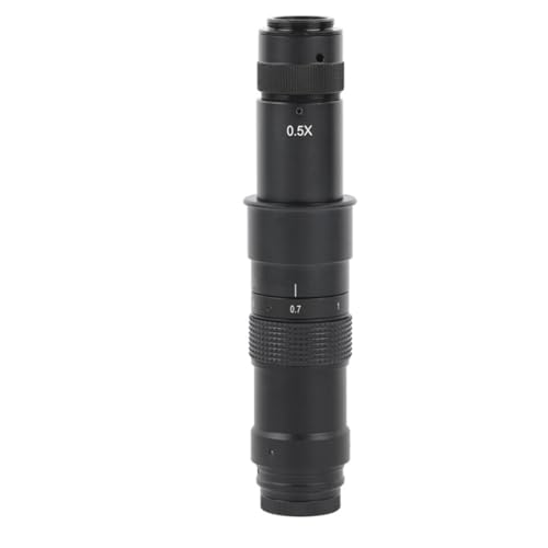 Microscope 100X 130X 180X 200X 300X 500X Adjustable Continuous Zoom C Mount Lens for USB Industry Video Microscope Camera(360X)