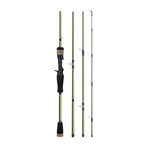 Telescopische hengel Hengel, Cork Handle Feeder Draaiende Hengel M Power Travel Rod Carp Feeder Pole Draagbare Vistuig Draagbare Hengel (Color : Black, Length : 1.98 m)