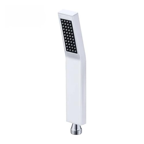 Genérico Cabezal de Ducha Mano Acero Inoxidable - Alta presión Cuadrada, rociador Potente(Brass Curved White)