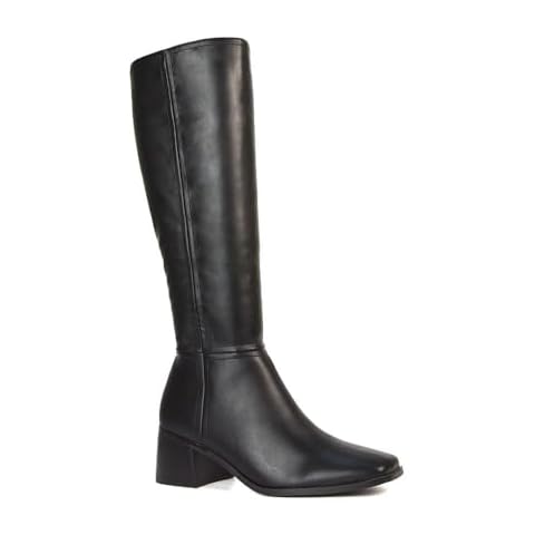 ESSEX GLAM Women's Square Toe Knee High Boots Cover