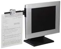 Monitor Mount Document Clip- 6-.25in.x3in.x11-.50in.- Black-Silver