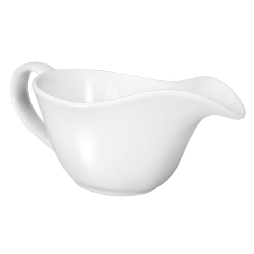 Cabilock Ceramic Gravy Boat Elegant Pitcher for Dining Table Multi Functional Sauce Serving Jug Easy to Clean Lightweight Design with Ample Capacity for Various Uses