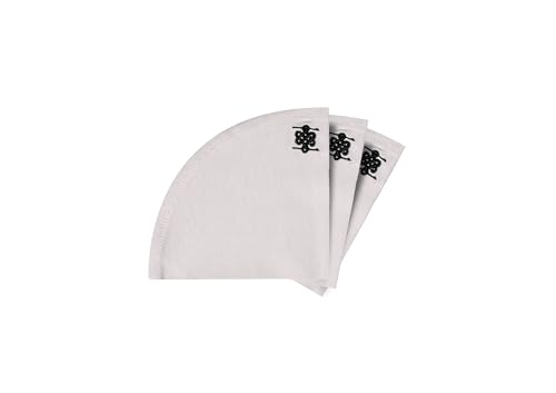 Filtro de café ATHIA para Hario V60 tamaño 01, 100% algodón, reutilizable, en forma de cono, paquete de 3 unidades para goteros pequeños de 1 a 2 tazas, alternativa ecológica a los filtros de papel