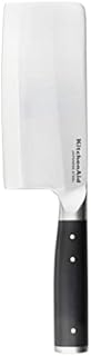 KitchenAid Kitchen Knife, Meat and Vegetable Cleaver, Japanese Steel, 15cm (6"), Black, Blade Cover Included