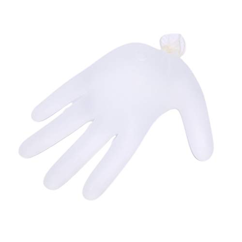 100pcs Vinyl Gloves Disposable PVC Gloves, L Size