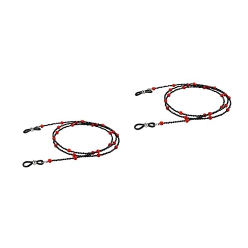 Beavorty 2 Piezas cadena de gafas antideslizante cordón de gafas portátil apretones azul Correa para gafas multifunción Correa de gafas de diseño correas de anteojos anti pérdida Acrílico