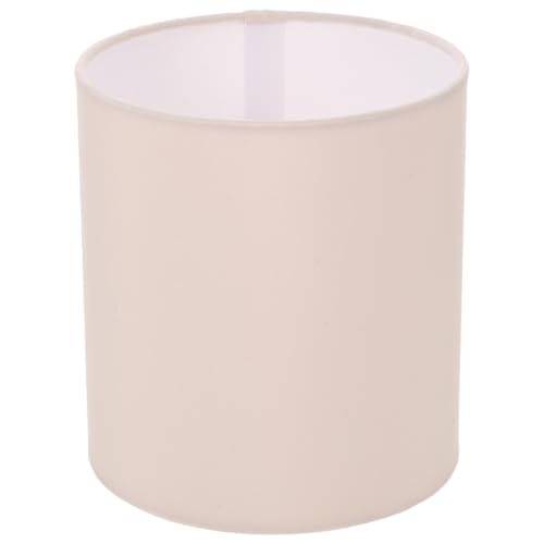 ERINGOGO Abat-jour Cylindrique en Tissu Beige 14 X 13 Cm Abat-jour Léger et Décoratif pour Lampe de Salon Chambre ou Lampe de Chevet Diffuseur de Lumière...