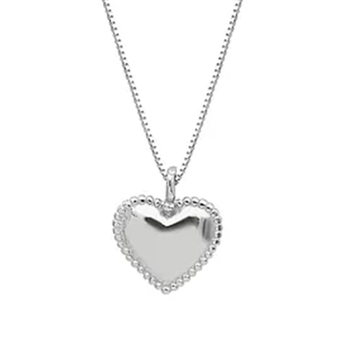Pendant Necklace, Necklaces for Women, Beautiful 925 Silver Heart Necklace for Women & Girls, Silver Pendant with Heart Shape & Stones, Sterling Silver Necklace Events, Gift for Her.
