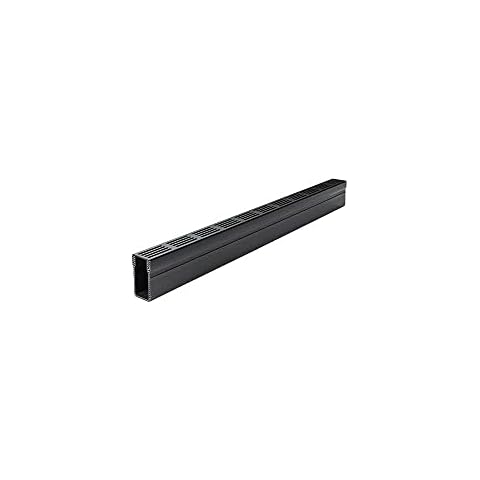 ACO Threshold Drain with Black Aluminium Grating - 1m Cover
